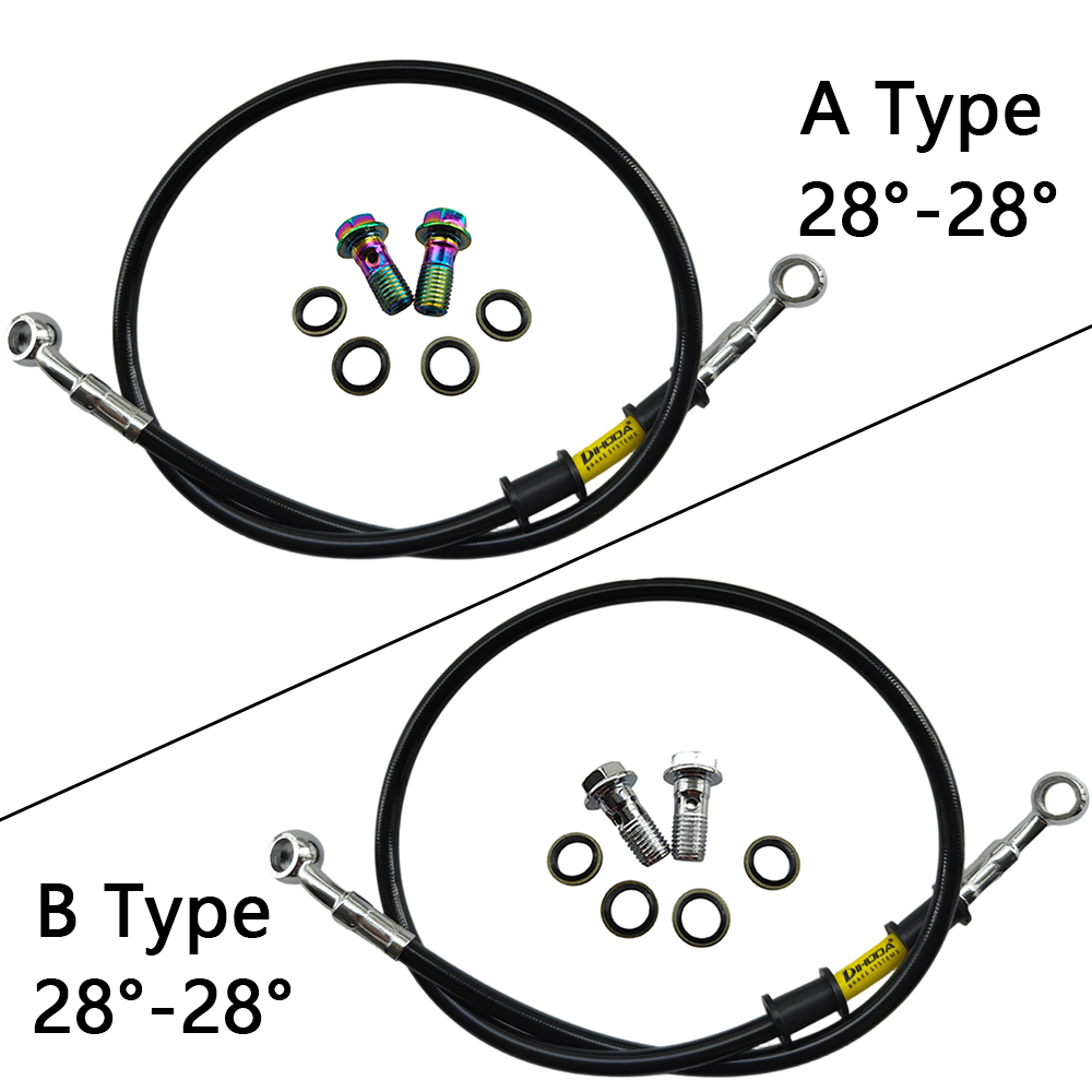 28°-28° Black Braided Stainles - Motorcycle Brake Cable review and price