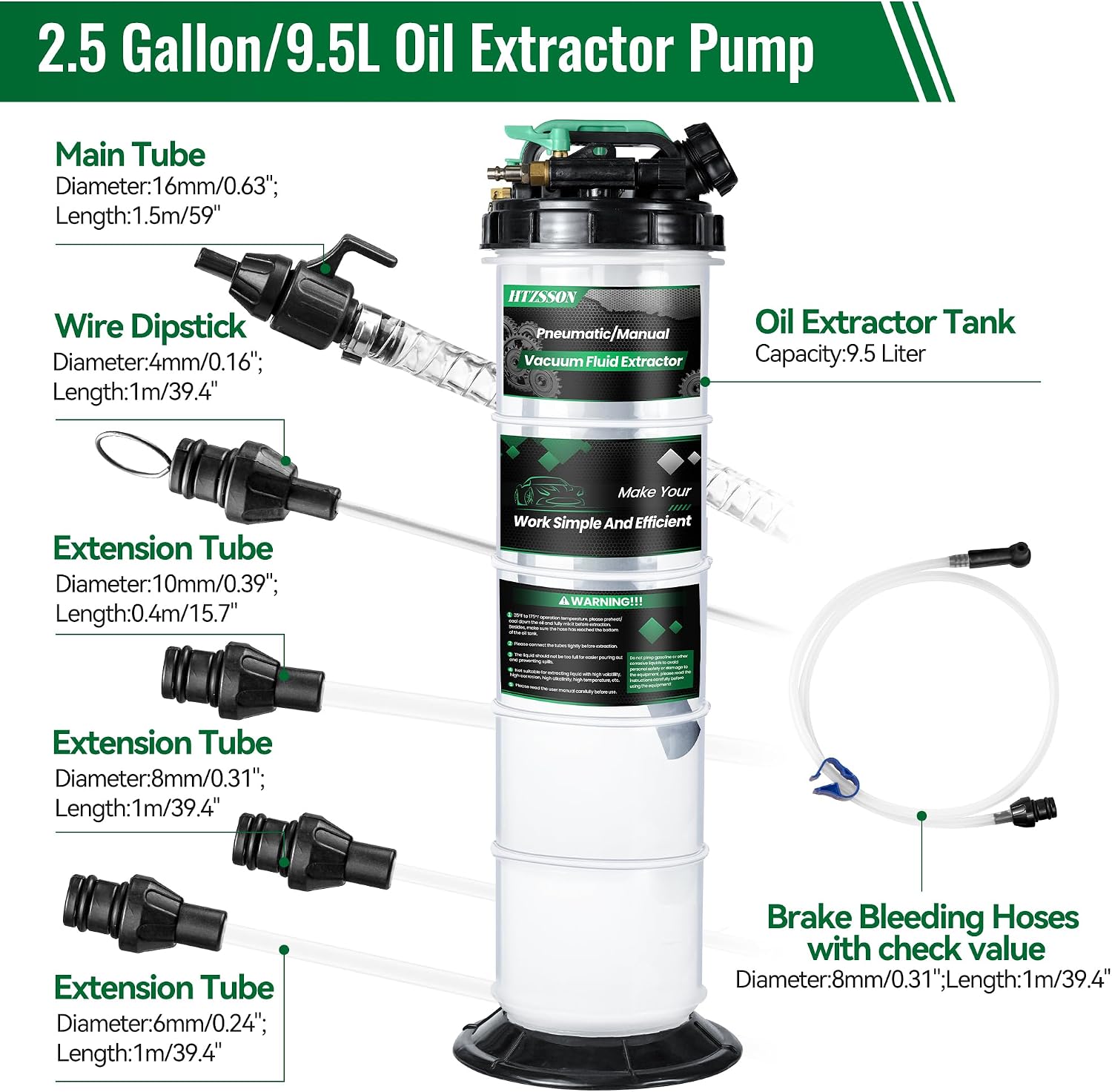 9.5 L/2.5 Gallon Oil Extractor - Brake Fluid review and price